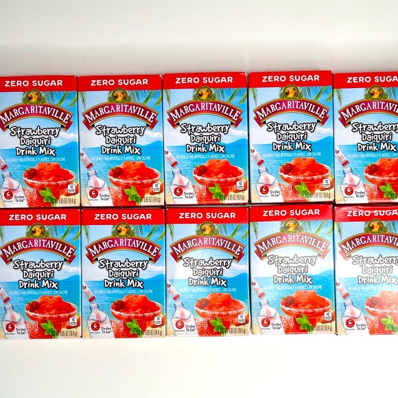 10 Sugar Free Margaritaville Singles to Go Strawberry Daiquiri Drink Mix (6 Ct) - Picture 1 of 6